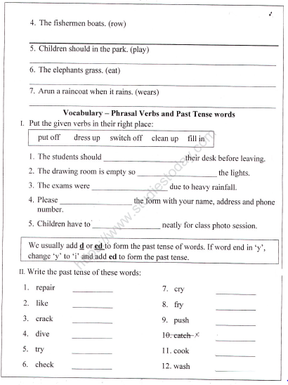 CBSE Class 2 English Worksheet Set D